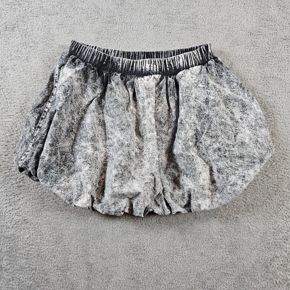 Julia by Love Acid Wash Denim Bubble Skirt Grey Black Small ST4912-B